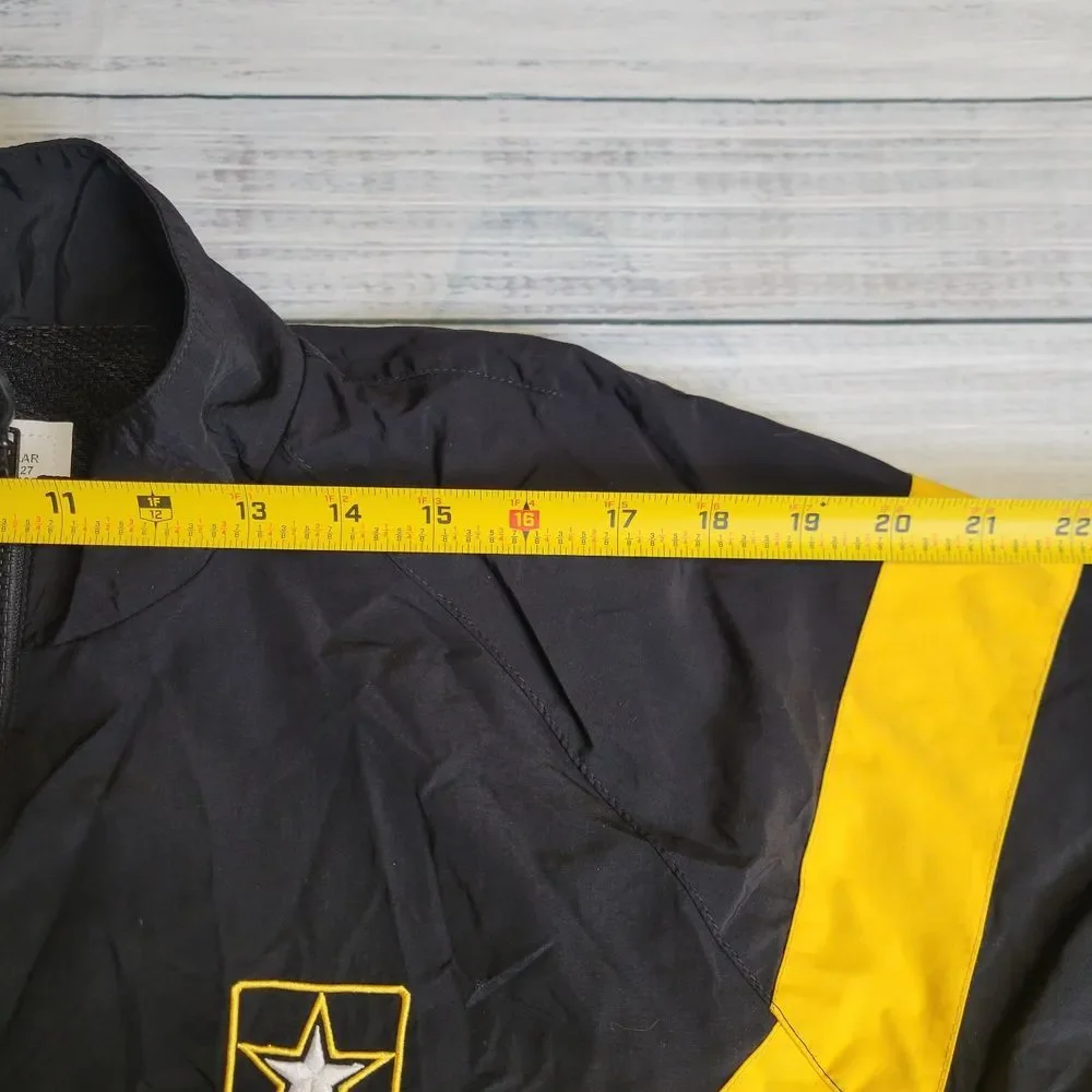 U.S. Army Unisex Medium‎ Track Jacket Physical Fitness Uniform Black Yellow